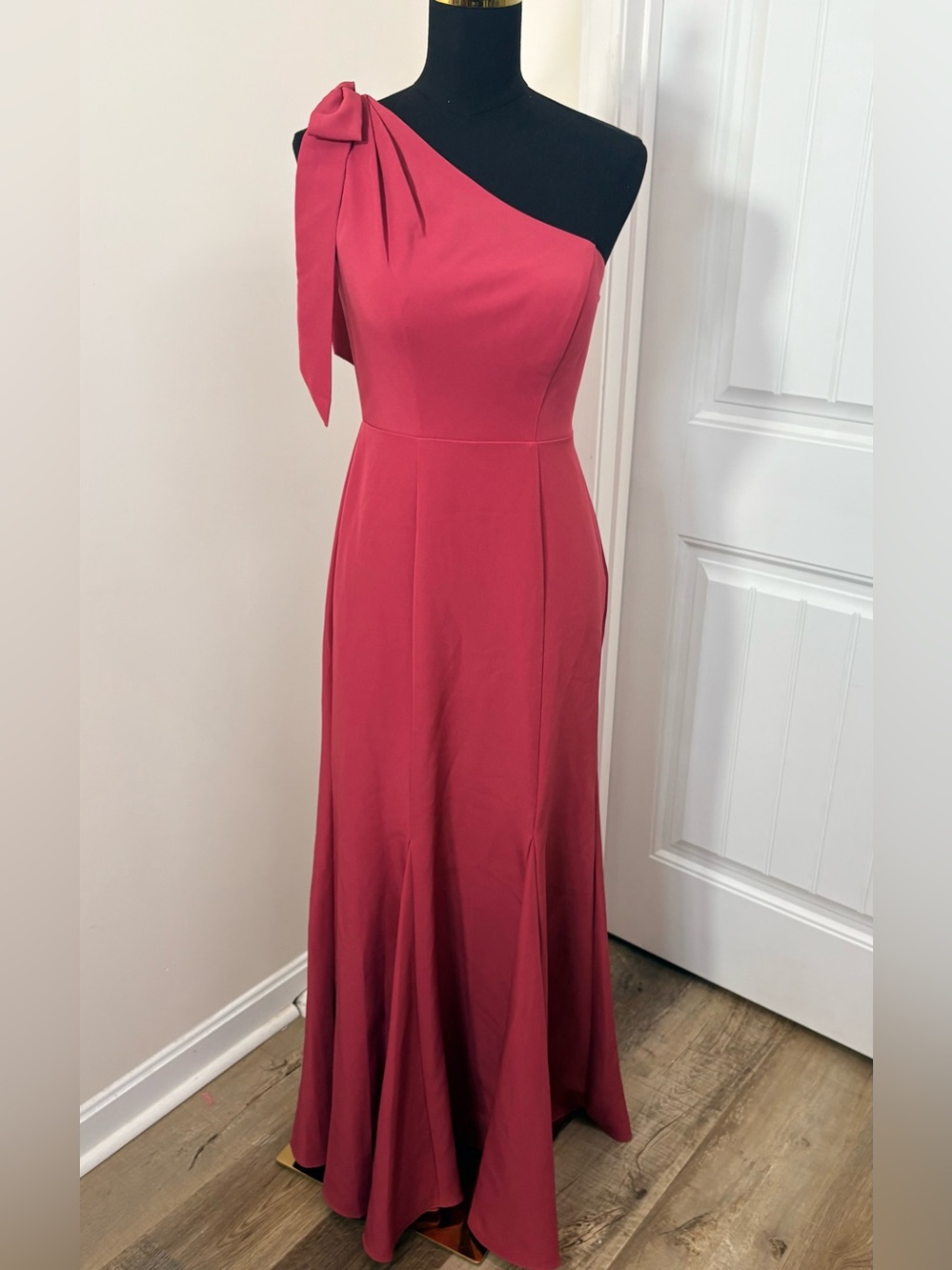 Revelry Mauve One Shoulder Bridesmaid Formal Maxi Dress‎ Size 2